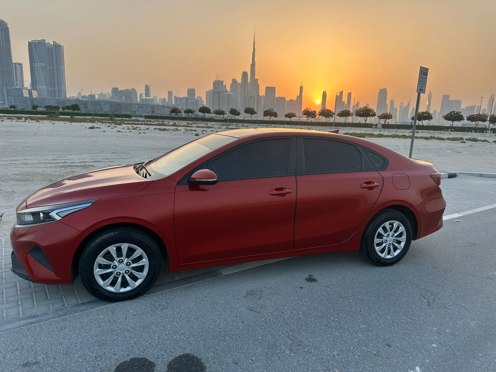 Kia Cerato Red 2023 Rental Car Dubai,UAE