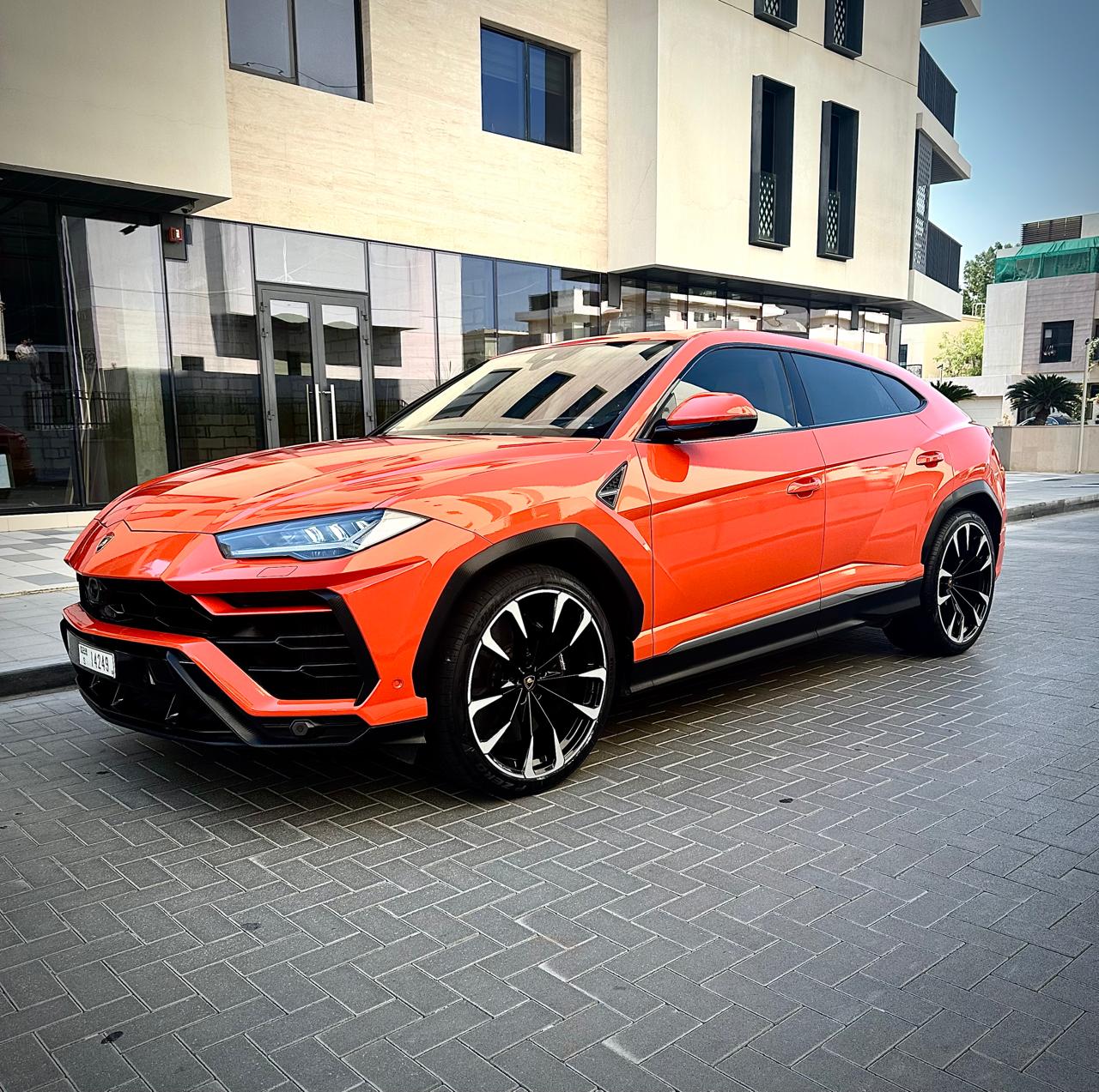 Lamborghini Urus Orange No Deposit 2023 Rental Car Dubai,UAE