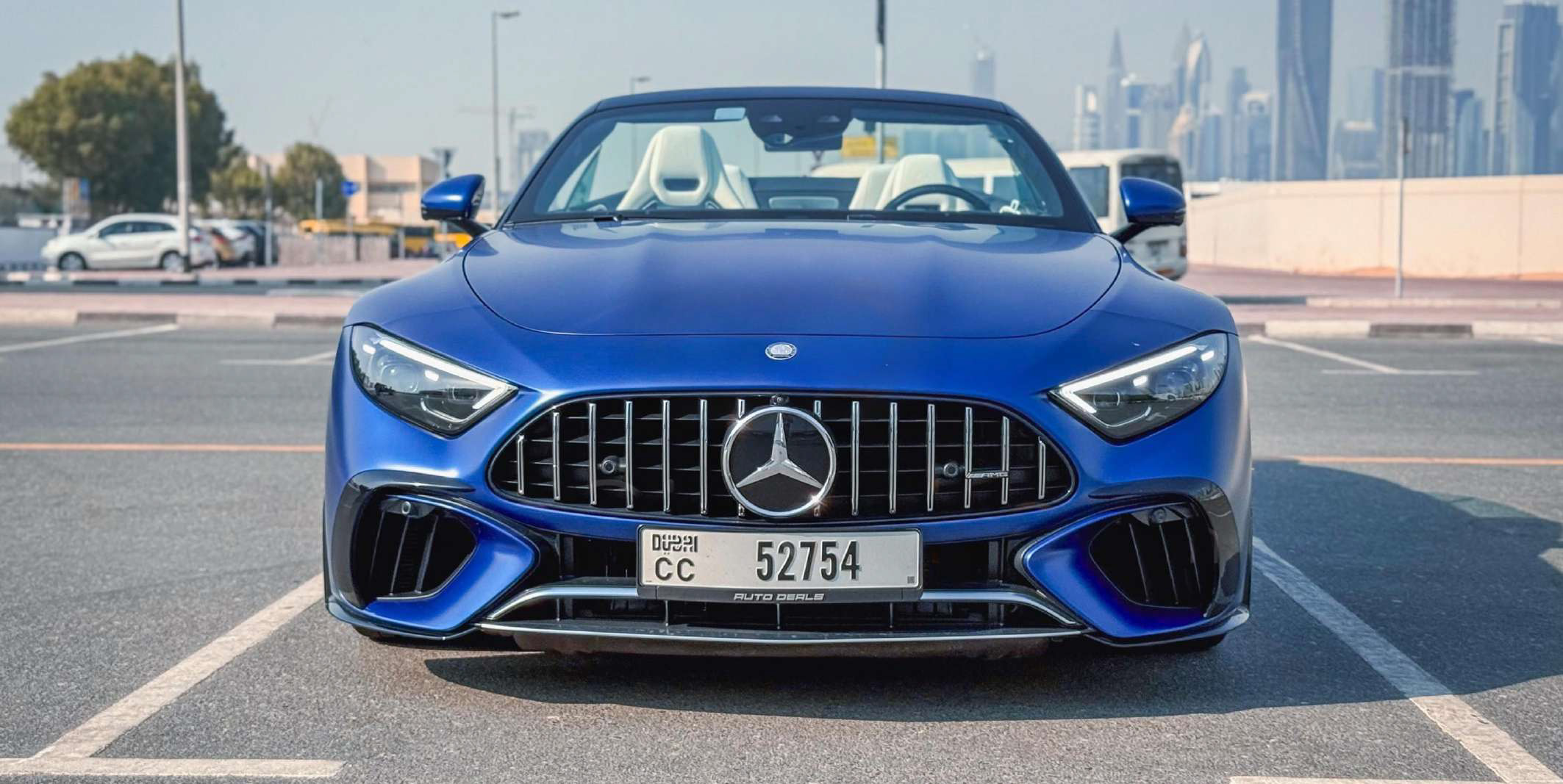 Mercedes AMG SL63 Blue interior White 2024 Rental Car Dubai,UAE